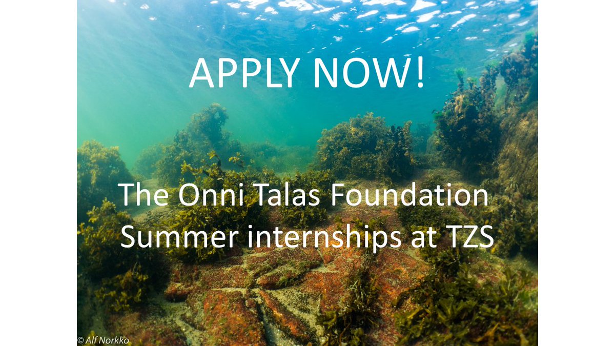 APPLY NOW! Four internships funded by the Onni Talas Foundation are available at @Tvarminne @helsinkiuni this summer. Deadline 3 March 2022. More info here:
https://t.co/v11sIaDGyb https://t.co/A2JrApl3hw