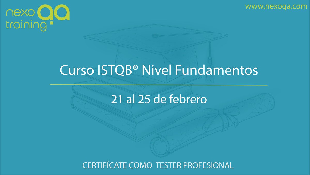 nexoQA's tweet photo. No dejes para más tarde la certificación como Tester profesional de ISTQB y realiza la formación necesaria para el examen. Apúntate aquí: https://t.co/vGeiAOCwPd

#nexoQA #testing #training #istqb #qa https://t.co/njMhy4Wpph