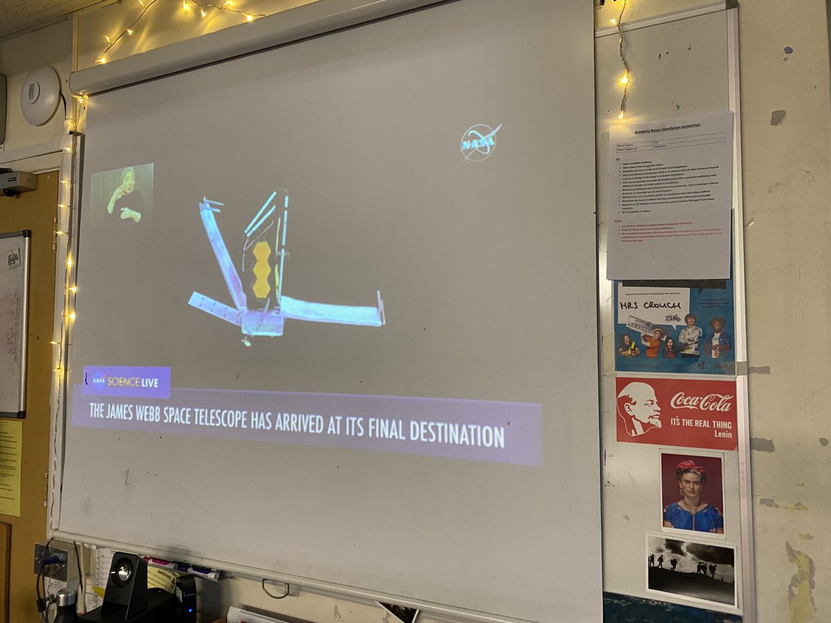 TBHAart's tweet photo. My wonderful year 7 tutor group is really gripped by the  James Webb telescope https://t.co/g382L1OBEP