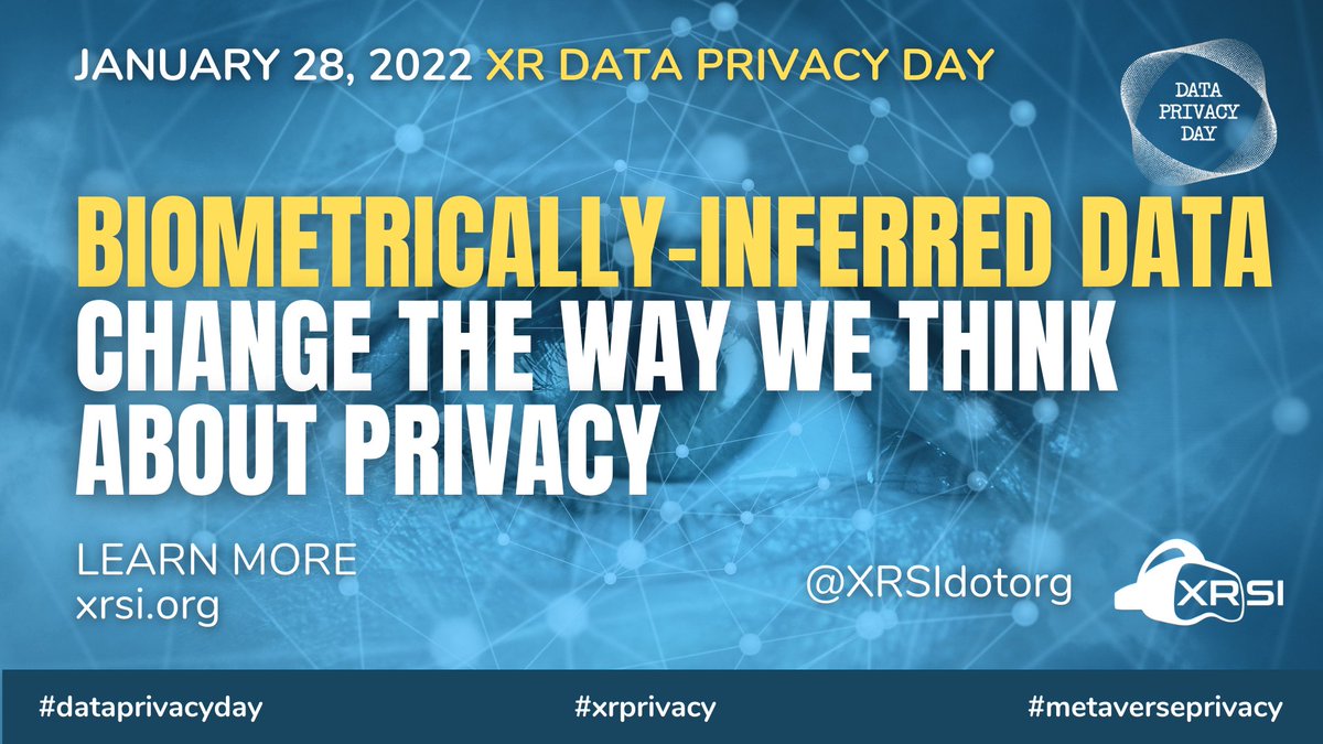 In 2019, XRSI introduced the concept of Biometrically-Inferred Data (BID). If not regulated and managed, BID can be gold for political engineering, dark patterns, and threats. More on xrsi.org/definition/bio…

Join us Friday on x.com/i/spaces/1yoJM… for #DataPrivacyDay!