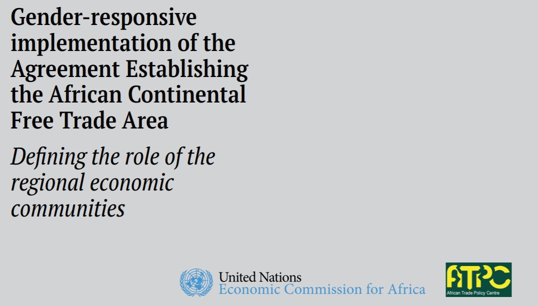 Join us: Validation workshop of the report on the Role of the Regional Economic Communities (RECs) in the #Gender Sensitive Implementation of the #AfCFTA 

🗓️27 January⏲️12:00 to 14:00 EAT

Register here: bit.ly/3FZGonu

Find the report here: bit.ly/3qVLmO4