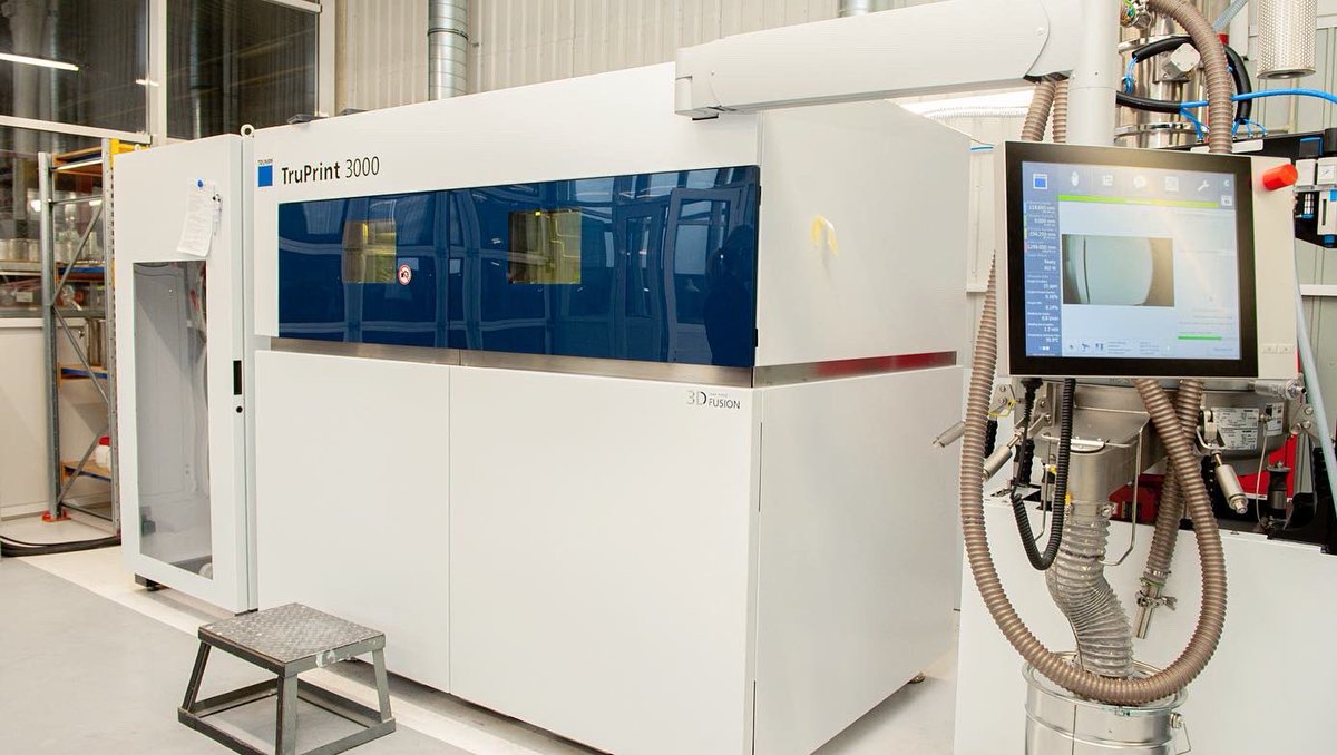FC_propulsion's tweet photo. Our #3Dprinting area is getting bigger! 

At the end of last year we got two new #3Dprinters TruPrint3000 from #Trumpf. 

Already tuned and busy with a long chain of tasks🚀

#flightcontrolpropulsion https://t.co/FdfU5sWy3F