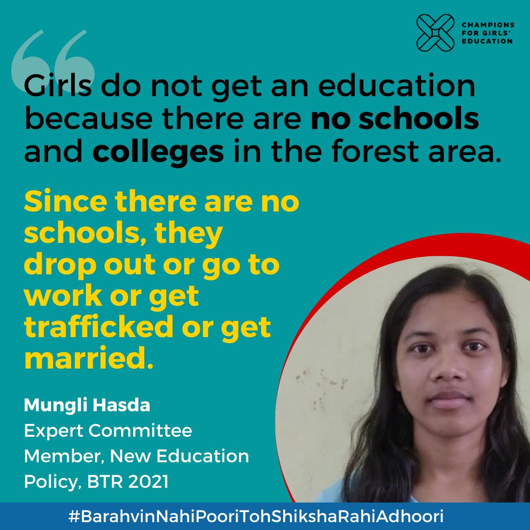 Nedanfoundation's tweet photo. Mungli Hasda survived an ethnic conflict &amp; is struggling to complete her graduation. Invited by BTR Govt. she is providing inputs to their #NewEducationPolicy on why continued access to education for girls is key &amp; what can be done to ensure the same in conflict affected areas! https://t.co/B8zWVl1gNO