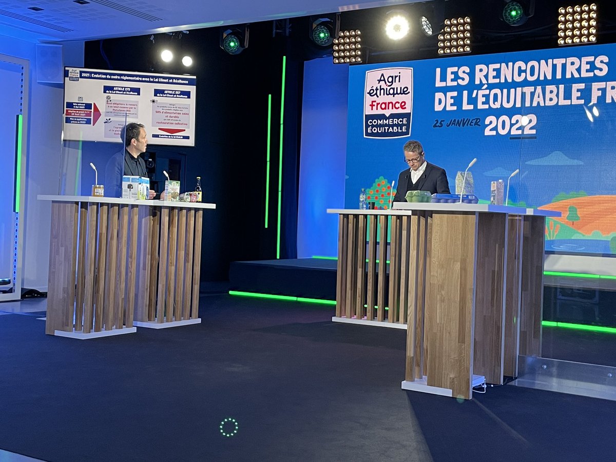 Depuis #Nantes, aux Studios de l’Ile, pour « Les rencontres de l’équitable français 2022 » @AgriEthique autour de « Comment le commerce équitable origine 🇫🇷 peut-il financer la transition agroécologique de nos territoires ? ». J’interviens pour aborder le lien producteur-conso