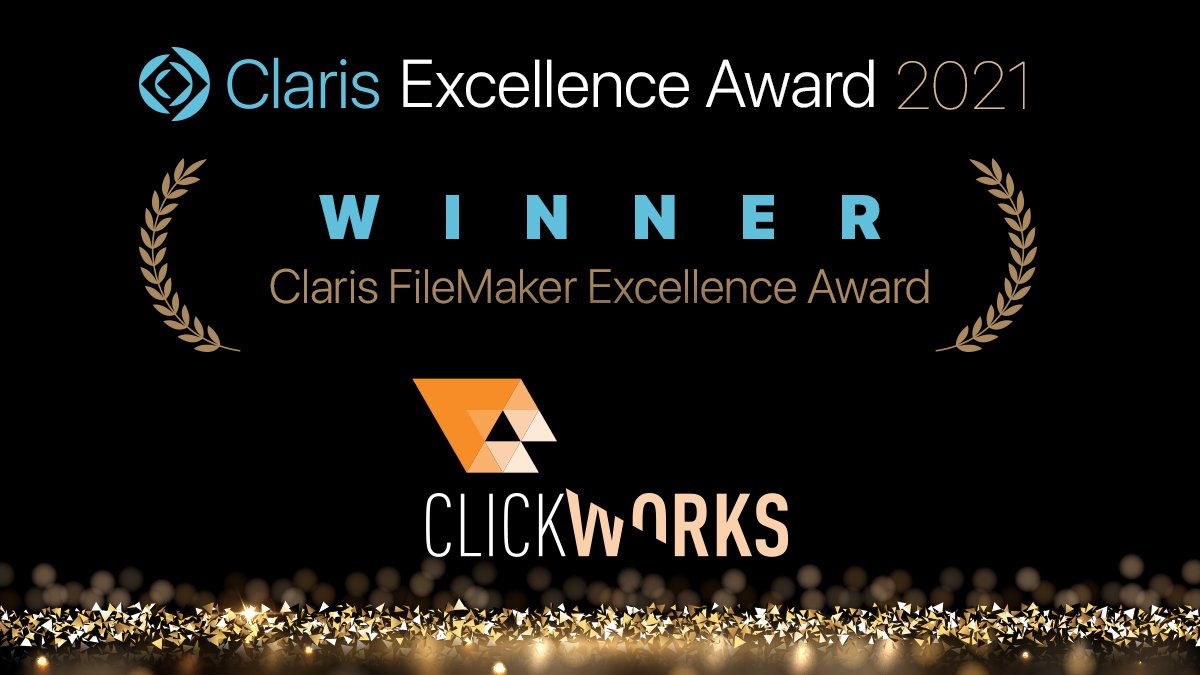 clickworks_eu's tweet photo. As you all know, we won the #ClarisExcellenceAward 2021. ๐
Are you also curious about the project we submitted and what it entailed exactly?
Well, read our blog to find out more.
๐https://t.co/2X8TLHld96
@ClarisOfficial #Claris #ClickWorks #Connect #GroupA #Teamwork https://t.co/Ubicna49IX