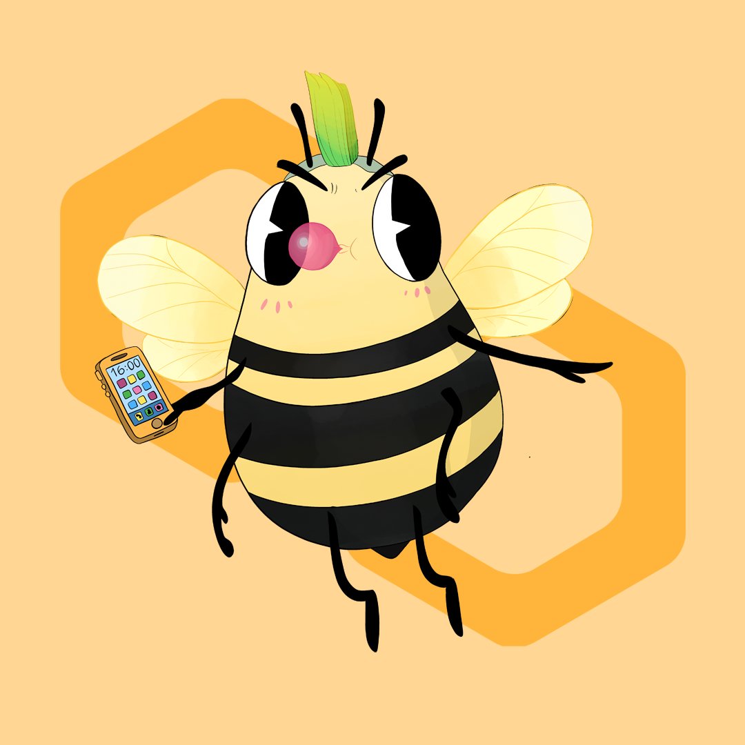 BuzzyBeesHive's tweet photo. We love this punk Bee that come to say "Hi" #NFTCommmunity It seems very busy with his phone🤔🐝

✅Follow us on Twitter for more Sneak Peeks of our #NFTs and join Discord!
https://t.co/3iezHEFWoE
#NFTs  #NFTArt https://t.co/WEii2y4f5D