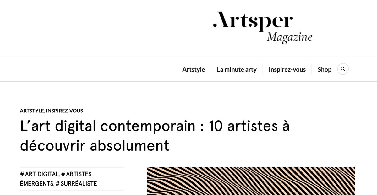 Merci <a href="/Artsper/">Artsper</a> ❤️ <a href="/LaRobotte/">La Robotte - VALÉRIE CHAUFFOUR</a> dans : L’art digital contemporain, 10 artistes à découvrir absolument blog.artsper.com/fr/inspirez-vo… via <a href="/Artsper/">Artsper</a> #digitalart #art