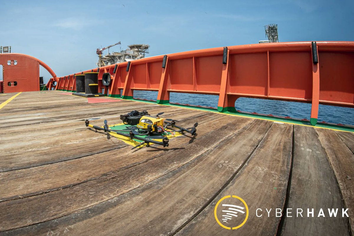 Phil Buchan - Cyberhawk - Drones (@cyberhawk_phil) on Twitter photo A <a href="/TheCyberhawk/">Cyberhawk™</a> drone about to take off from a boat for another offshore inspection. Working from a vessel means no valuable bed space is taken on the platform.
#drones #drone #UAV #UAS #Cyberhawk #unmanned #offshore #oilgas #inspection #marine A <a href="/TheCyberhawk/">Cyberhawk™</a> drone about to take off from a boat for another offshore inspection. Working from a vessel means no valuable bed space is taken on the platform.
#drones #drone #UAV #UAS #Cyberhawk #unmanned #offshore #oilgas #inspection #marine