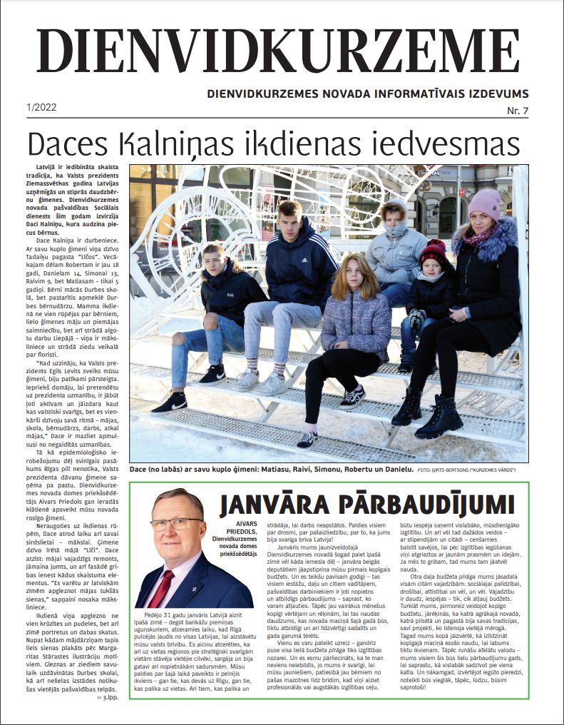 VainodeEmbute's tweet photo. Ir iznācis Dienvidkurzemes novada pašvaldības informatīvā izdevuma “Dienvidkurzeme” 2022.gada 1. numurs
https://t.co/Vj2q2dgFpu https://t.co/38IQflMhLg