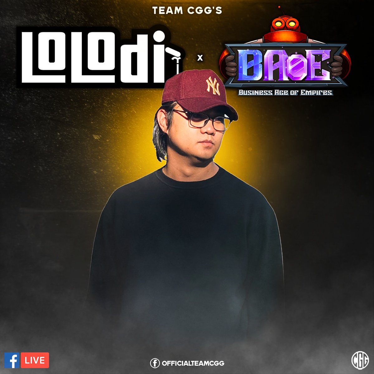 OfficialTeamCGG's tweet photo. Guess who will be streaming tonight?
The one and only LOLOdi!
Join him tonight as he will also be showing the gameplay of the BAOE! Don't forget to turn on your live notifications!

GCASH GIVEAWAY LATER! 
For mechanics, check our FB page: 
https://t.co/FX2jQTyMNF

see you later! https://t.co/hsXEhRmA7k
