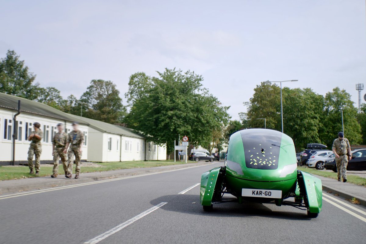 Image shows RAF robot car.