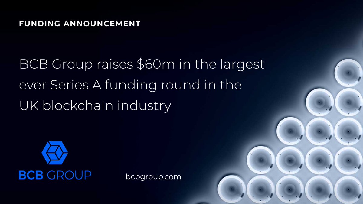 BCBcrypto's tweet image. BCB Group is delighted to announce today that it has closed a Series A funding round co-led by @FoundationCap. 

This is the largest Series A funding round for a company in the blockchain industry in the UK. 

Find out more: lnkd.in/gRDnzAcS