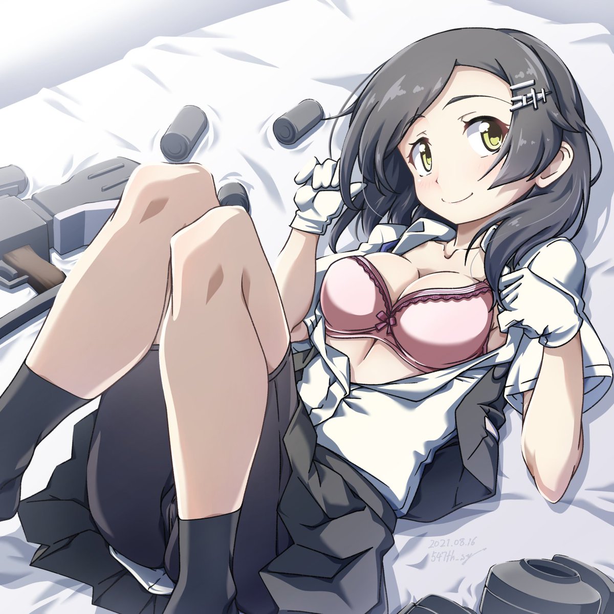黒潮(艦これ) 「過去絵から黒潮さんをピックアップ再掲です
⊂⌒~⊃。Д。)⊃ト イッテモ ニマイ」|547th_syのイラスト