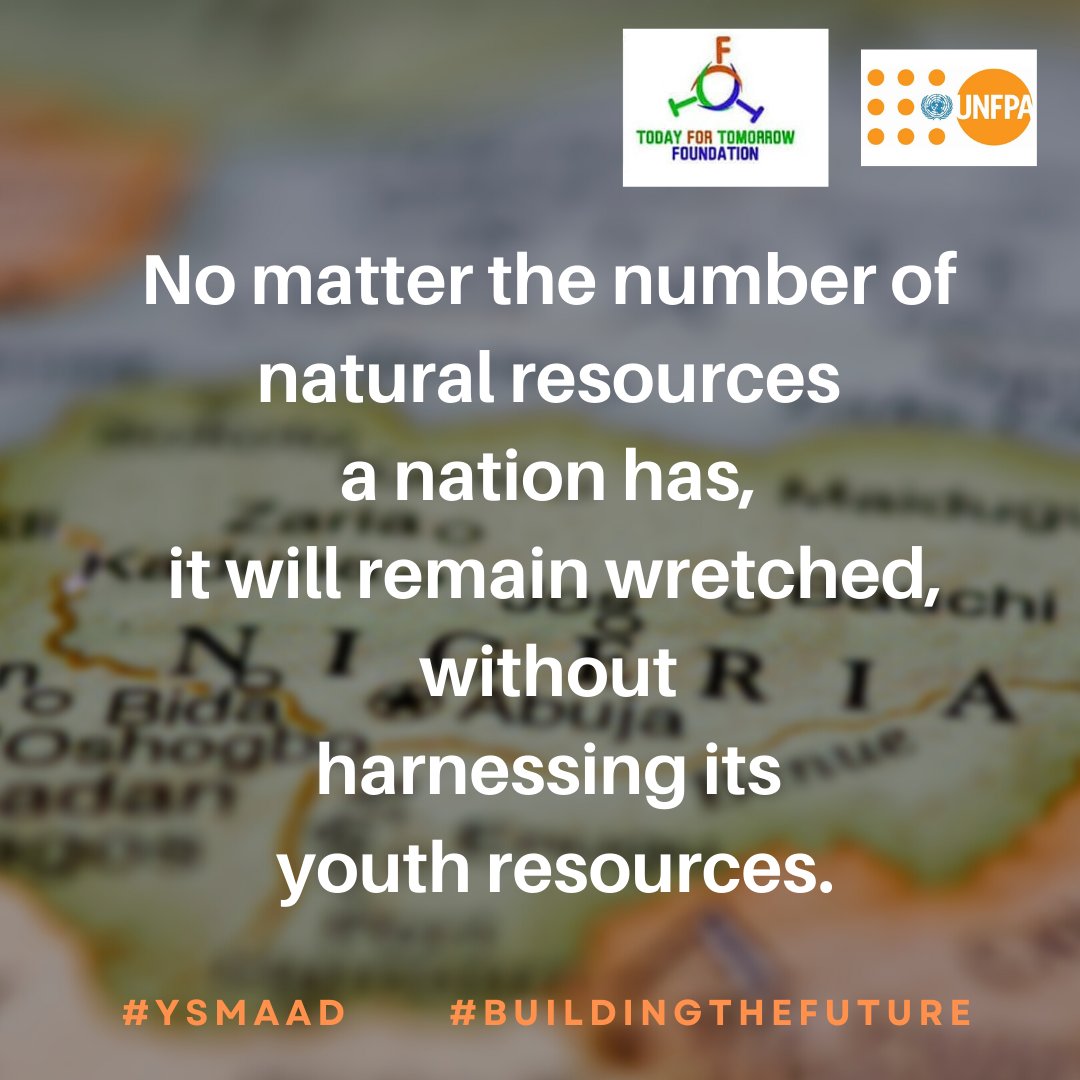 Seriously, young people inclusiveness would go a long way in addressing their needs and since they are catalyst of change, the adequate utilization would bring about transformation. 
#YSMAAD
@LadyGrasha
@UNFPANigeria 
@DogoCaleb1 
@yasmin_buba