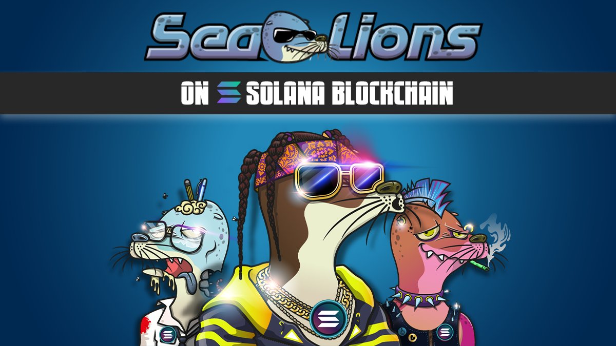 SeaLionsNFT's tweet photo. Our team has been working hard to bring you some of the best P2E games on the market.

We are happy to announce that sealions club will be launching on the #solana blockchain!

#nft #solananft #sol https://t.co/Ye3BZPO8oo