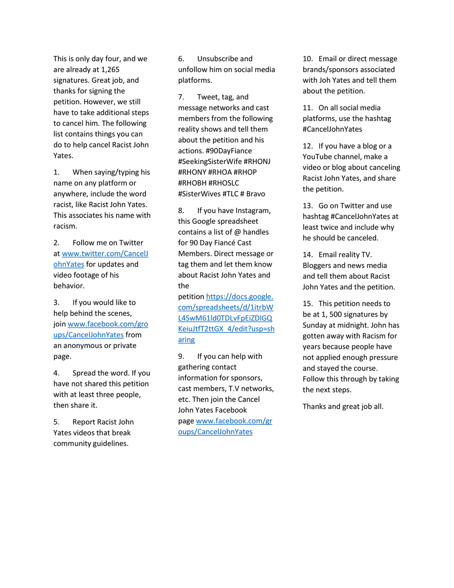 HOW TO HELP CANCEL RACIST JOHN YATES (THREAD) #CANCELJOHNYATES 
Share this thread and picture