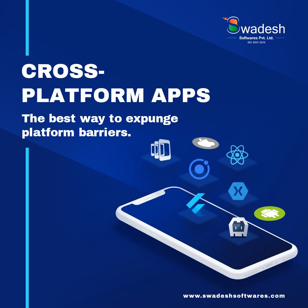 SwadeshProjects's tweet image. A #CrossPlatformApp runs on multiple platforms without any issues. Having it for your company will greatly enhance your business exposure.
#appdevelopment #crossplatformappdevelopment #swadeshsoftwares #android #ios