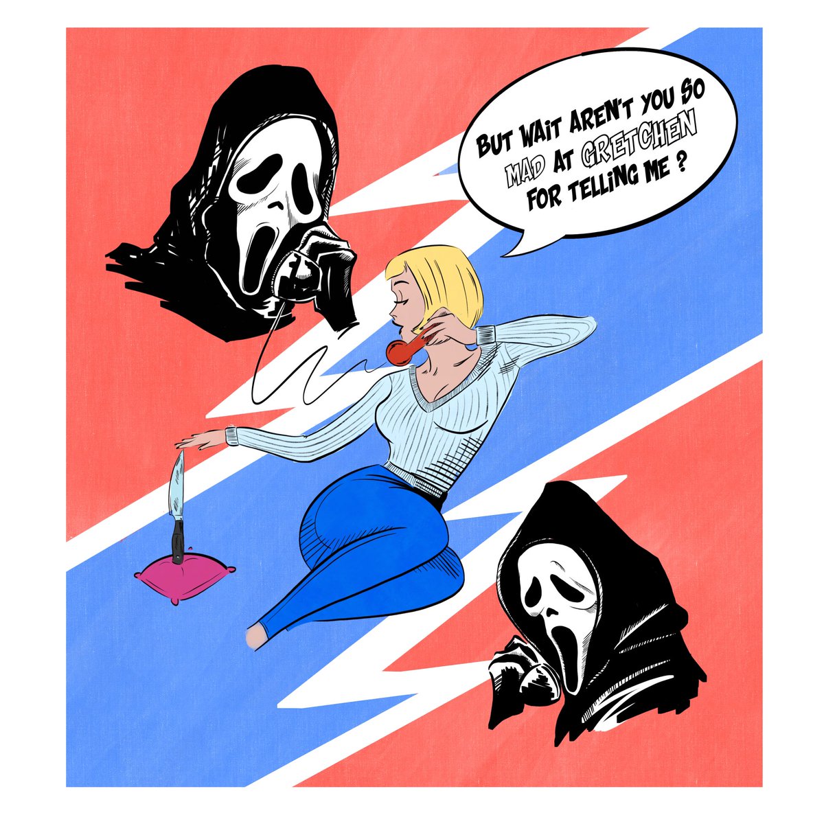 killr_creatives's tweet image. Thought I would just add more to yesterdays quick illustration. #scream #meangirls #horror #horrormovie #scarymovie @MeanGirls @ScreamMovies