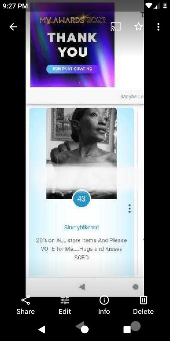 A special Thank You to everybody that voted for me it was truly a lot of fun continue to look for more<a href="/tag/mvsales"class="tags"><span>#mvsales</span></a>