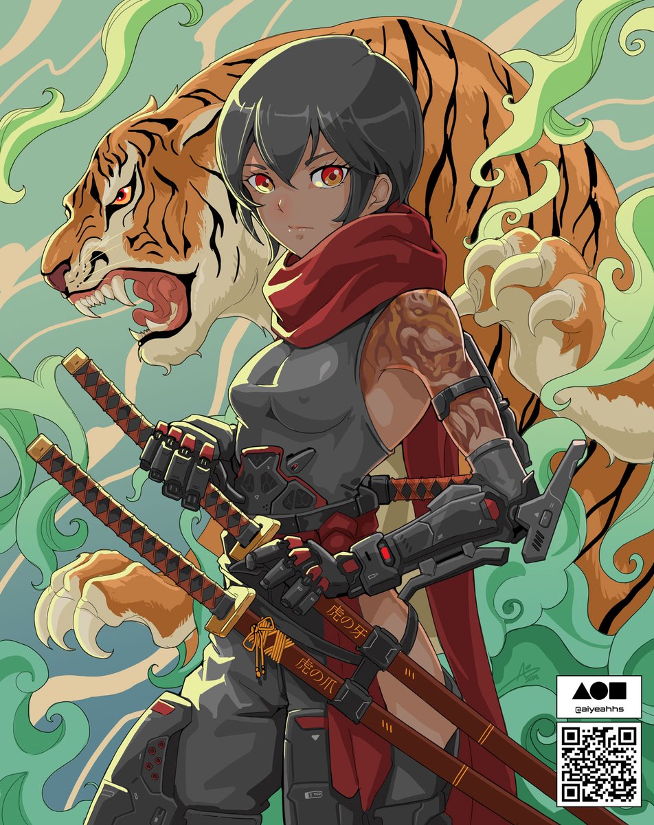 ▲●■ Just minted my genesis on @withFND ▲●■
"The Tiger Blades" 
Digital art / JPG / 2782 x 3508 px
Reserve price 0.44 $ETH

#NFT #AnimeNFT #NFTCommumity #nftcollectors