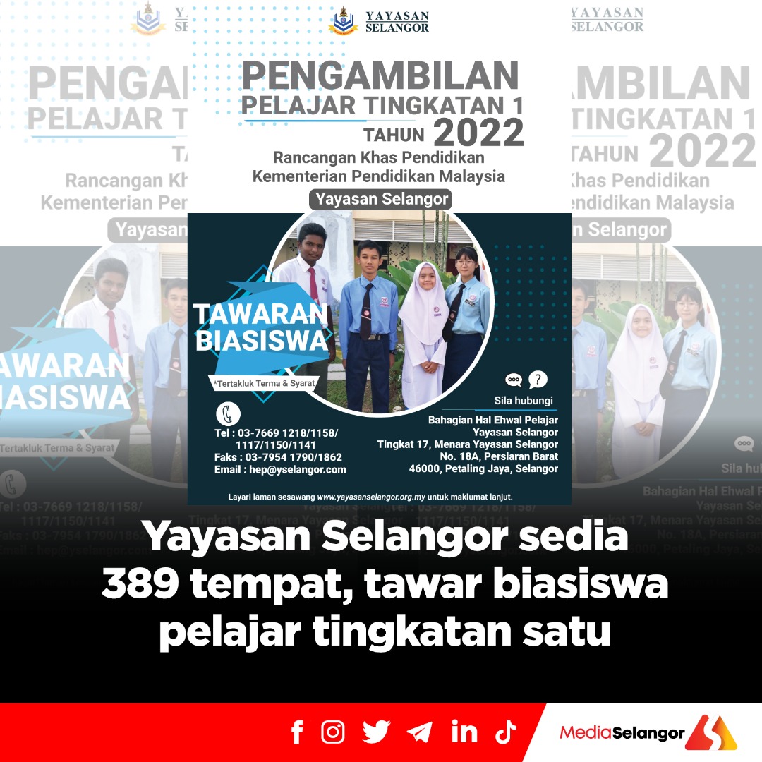 Yayasan selangor tingkatan 1 2022