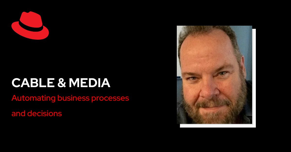 RedHatTelco: Join <a href="/RedHat/">Red Hat</a> solutions architect Bobby Johns to learn about developing applications that automate operations, while adapting to changing market needs in #cable &amp; #media. Register here ⬇️ #devops #BPMN #DMN #automation 

…