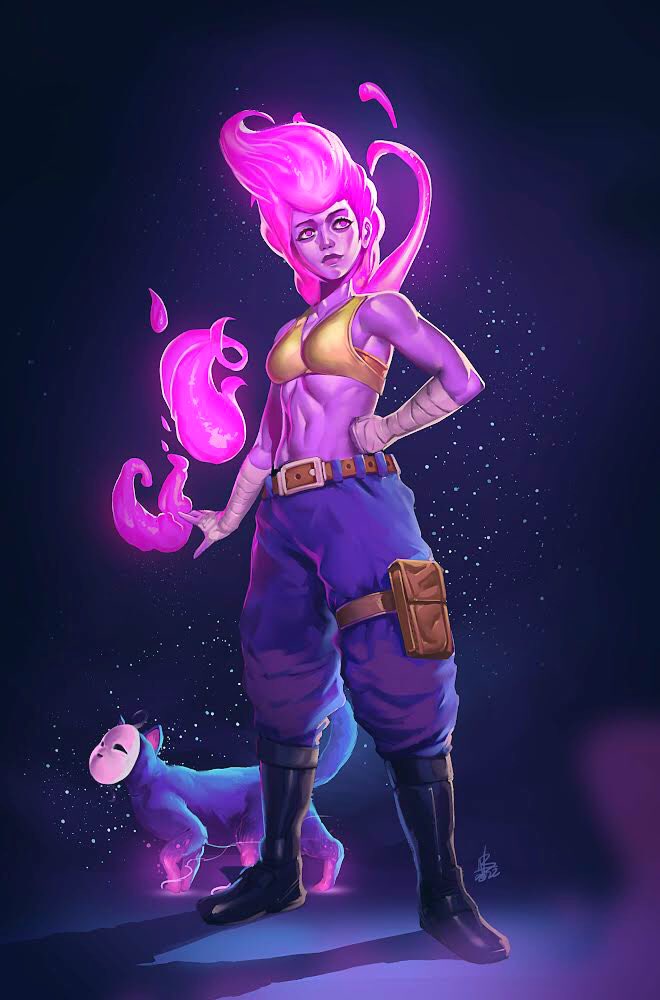 Here's a #DTIYS for twitch friend :)! 
Super awesome fun streamer and amazing vibes ! @nadsdardraws !

#characterdesign