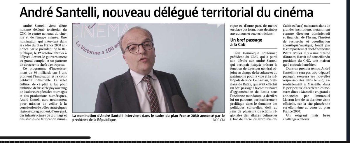 Fiers et ravis de la nomination de notre ami André qui saura relever ce challenge