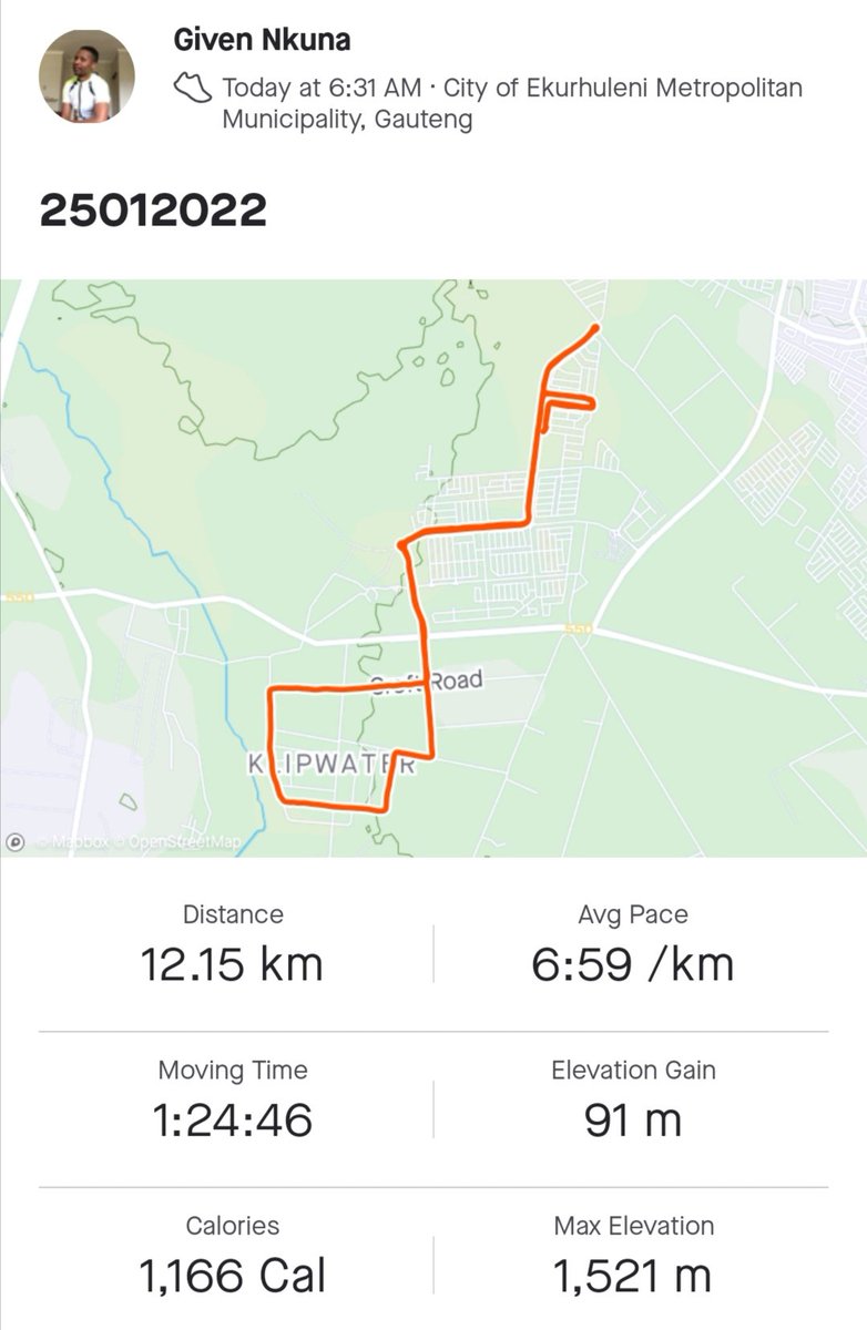 Givennkuna's tweet photo. Tuesday morning jog. #TuesdayMotivation https://t.co/dOCkmE88WS