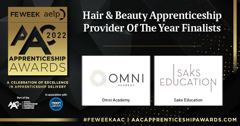 FE Week (@feweek) on Twitter photo 📢2022 National Finalists for the <a href="/FEWeek/">FE Week</a> & <a href="/AELPUK/">AELP</a> AAC Apprenticeship Awards, in association with <a href="/NOCNGroup/">NOCN Group</a> 📢
Congratulations to <a href="/omni_academy1/">OmniAcademy</a> & @saksapprentice on being shortlisted for the Hair & Beauty Apprenticeship provider of the year award 🎉
#AACAwards #FEWeekAAC 📢2022 National Finalists for the <a href="/FEWeek/">FE Week</a> & <a href="/AELPUK/">AELP</a> AAC Apprenticeship Awards, in association with <a href="/NOCNGroup/">NOCN Group</a> 📢
Congratulations to <a href="/omni_academy1/">OmniAcademy</a> & @saksapprentice on being shortlisted for the Hair & Beauty Apprenticeship provider of the year award 🎉
#AACAwards #FEWeekAAC