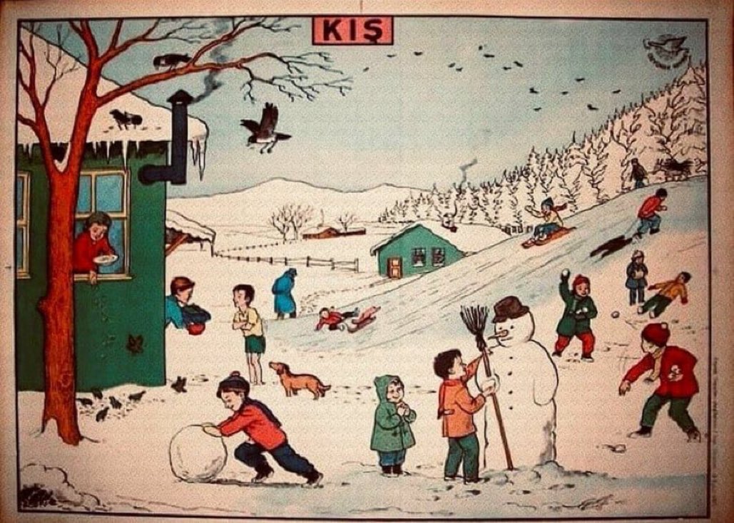 Kaç yaşıma geldim, ilkokulda sınıf duvarımızdaki şu resim kadar hiçbir şey huzur vermedi.
