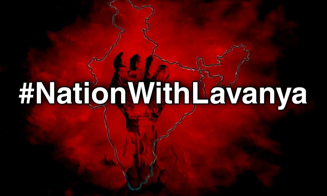 SNegi21's tweet photo. The only fault of Lavanya was that she was born in a hindu family. #JusticeforLavanya #NationWithLavanya https://t.co/BaApJS3aTG