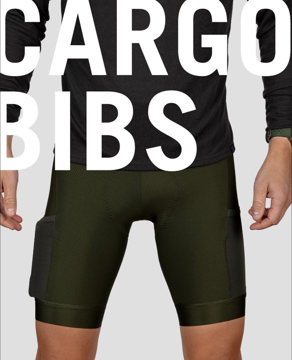 Cargo bibs! Built from the ground up using a new recycled content pad and bluesign approved recycled fabric. 4 pockets total. You could wear them with a pullover, Ornot. ornotbike.com/collections/ca…
