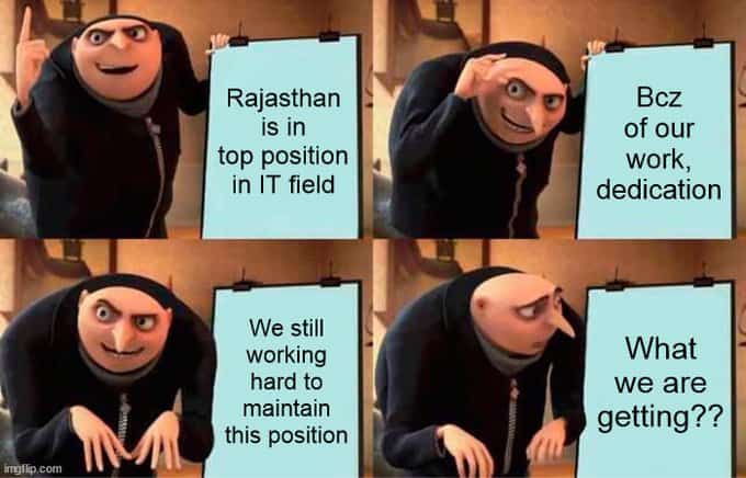 hr8497878's tweet photo. Please listen your IT team who also a very Important part of Revolutionary state of India-Rajasthan
#गहलोतजीकाDoITC https://t.co/LKHEVaL77i https://t.co/hYPtK4M0CL