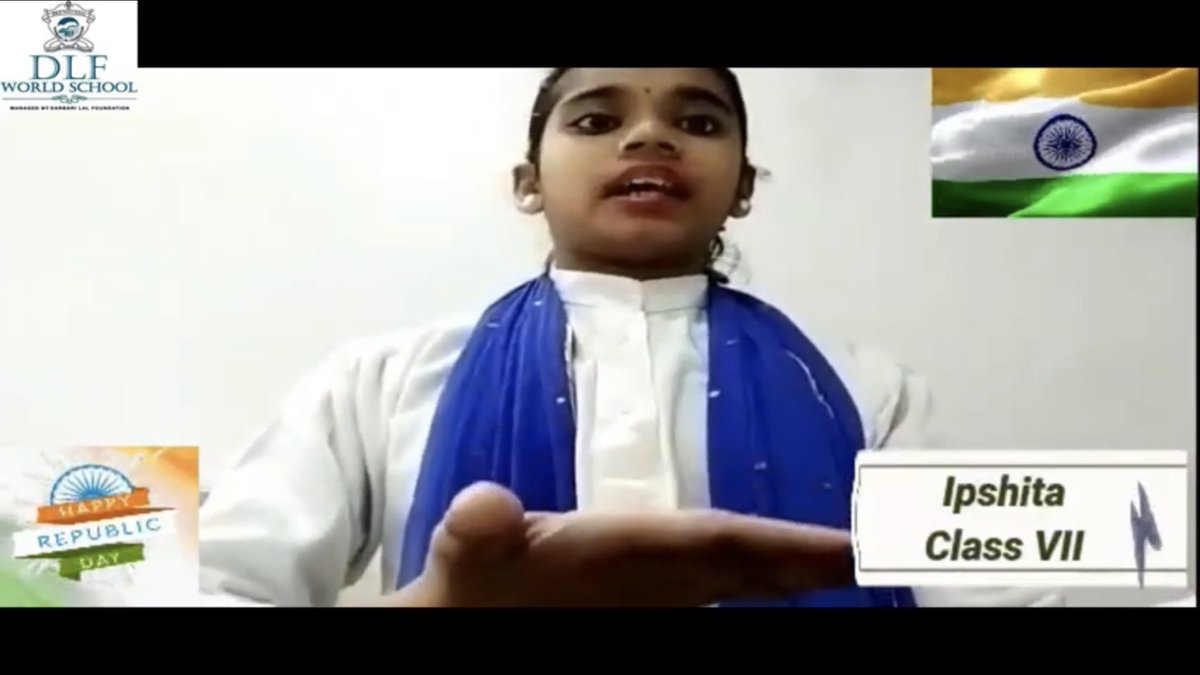 Proud Indian and a Proud Teacher of my dear Delfites. What a grandeur of patriotic reverberance! #dlfworldschool #RepublicDay2022 #tirangekikahahnidelfiteskizubani <a href="/shaakbhaji/">Viren Patel</a> <a href="/dp_2211/">Dimple Puri</a> <a href="/sodhisumedha/">Dr. Sumedha Sodhi #ClimateActionEdu</a> <a href="/akmittals/">Dr. Ashish Kumar Mittal</a> <a href="/ashokkp/">Ashok Pandey</a> <a href="/gupta_anju9/">Anju Gupta</a> <a href="/Shalini040876/">Shalini Chauhan</a> <a href="/AboutImpact/">Monica Patel</a>