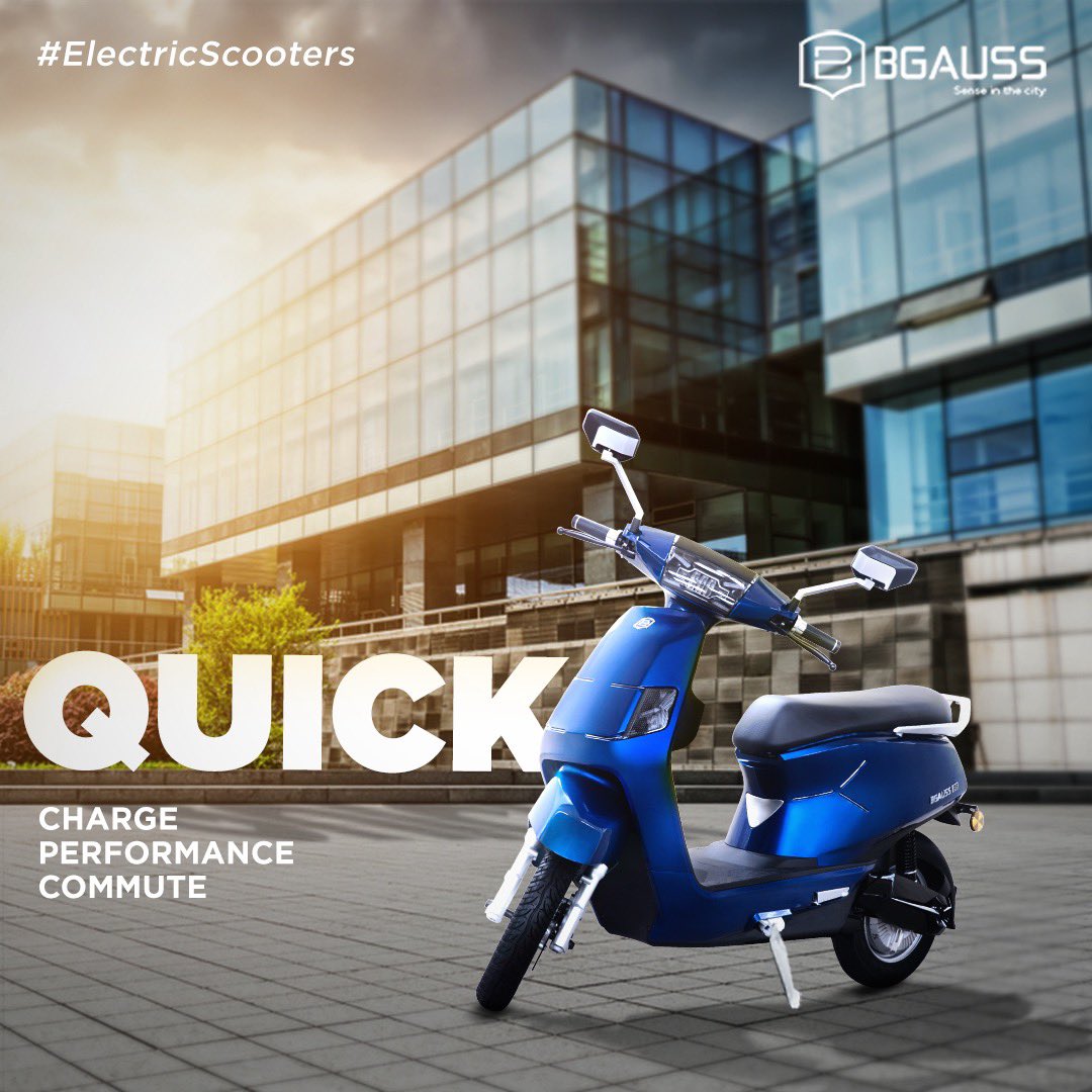 BGaussOfficial's tweet photo. Reach your workplace on time with BGauss e-scooters.🙌🏼

And, of course, you can have a fun ride to your favourite eating spot post-work, all within a 3-hour quick charge.

#BGaussElectricScooters #goelectric #electricmobility #electricvehicles #SensiblyStylish https://t.co/h4oRg15W4X