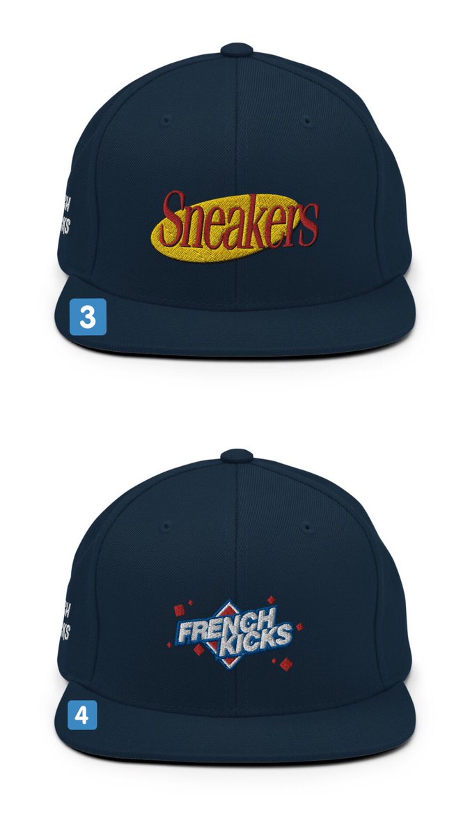 frenchkicksfr's tweet photo. Et si vous décidiez du design de notre prochaine #casquette ?

🚀 Nos deux premiers modèles toujours dispos sur https://t.co/kdpRWFz4t0 

#snapback #frenchkicks #sneakers https://t.co/jsQT1GqnVl