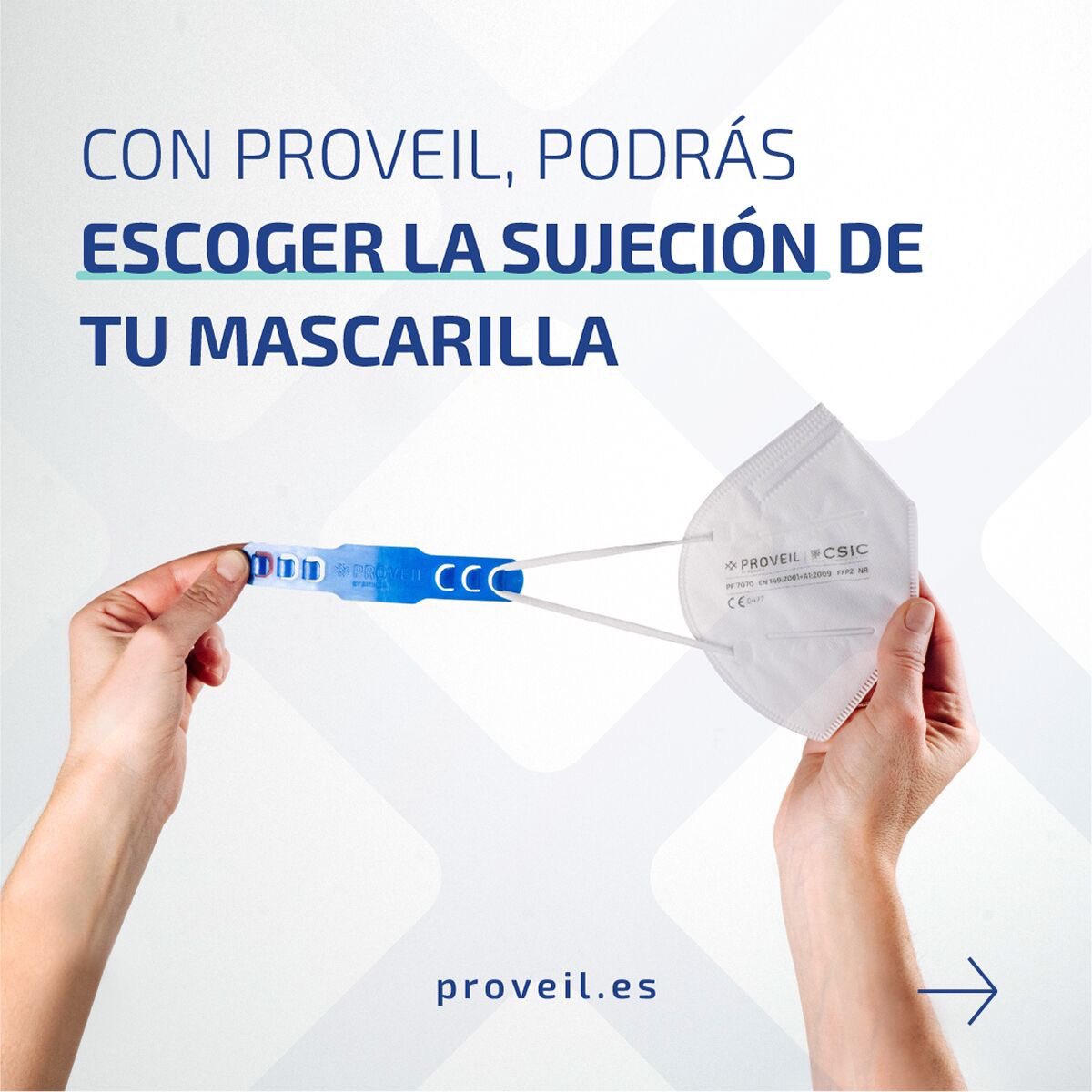 SagredoMarco's tweet photo. La correcta sujeción de la mascarilla es fundamental en la lucha contra la #Covid19

@ProveilMasks, las mascarillas fabricadas por Bioinicia, empresa ubicada en #Táctica, y por el CSIC, añaden un extensor regulable único, útil para incrementar la fijación de la mascarilla. https://t.co/0kirt3CbmC