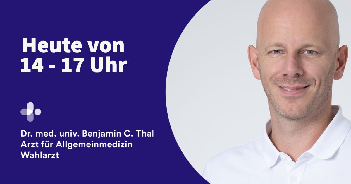 Heute Nachmittag bin ich ab 14 Uhr gerne für euch da. Termine gibt's wie immer über die Online-Terminvereinbarung – ODER auch über den brandneuen Support-Chat auf der Webseite des Ärztezentrums. Schon ausprobiert? 😎