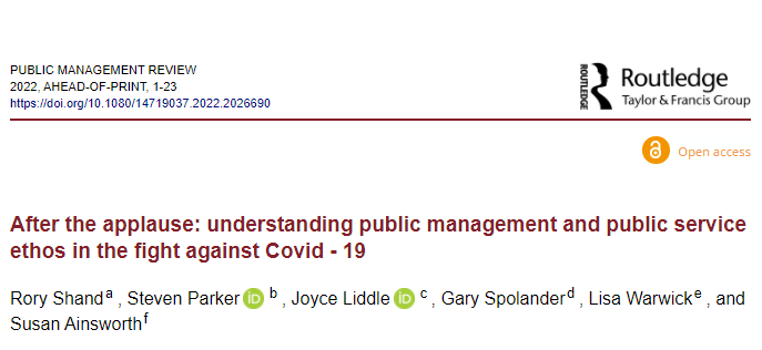 Public Management Review (@pmreview_) on Twitter photo #OpenAccess: <a href="/roryshand/">Rory Shand</a>, @steven_t_parker, Joyce Liddle, Gary Spolander, Lisa Warwick and Susan Ainsworth examine the implications of a renewed public service ethos for public managers, informed by case studies in three areas of England tandfonline.com/doi/full/10.10… #OpenAccess: <a href="/roryshand/">Rory Shand</a>, @steven_t_parker, Joyce Liddle, Gary Spolander, Lisa Warwick and Susan Ainsworth examine the implications of a renewed public service ethos for public managers, informed by case studies in three areas of England tandfonline.com/doi/full/10.10…