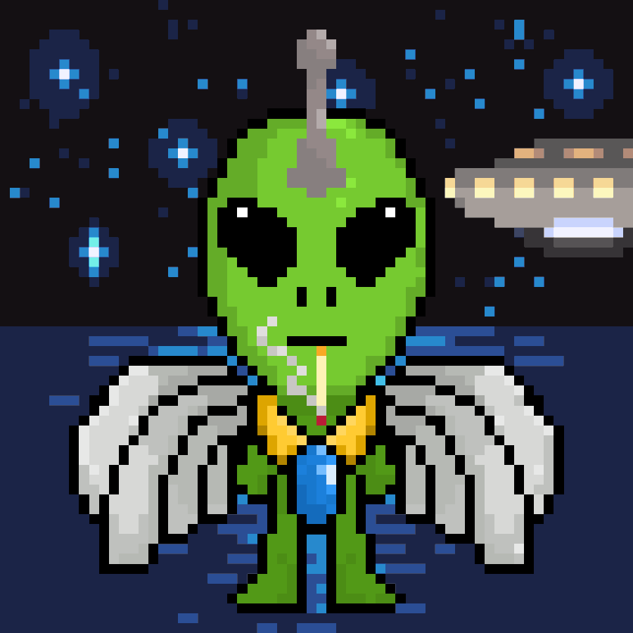 Good night fam! We hit 1k members on discord! 🥂🎊🎉Going to be giving away this FREE UFOG NFT to a lucky winner!
✅Like, RT, Tag 3 friends
✅Follow <a href="/UFOGs/">UFOG’s</a> 
✅Join discord.gg/ufogs
1/888 🛸👽