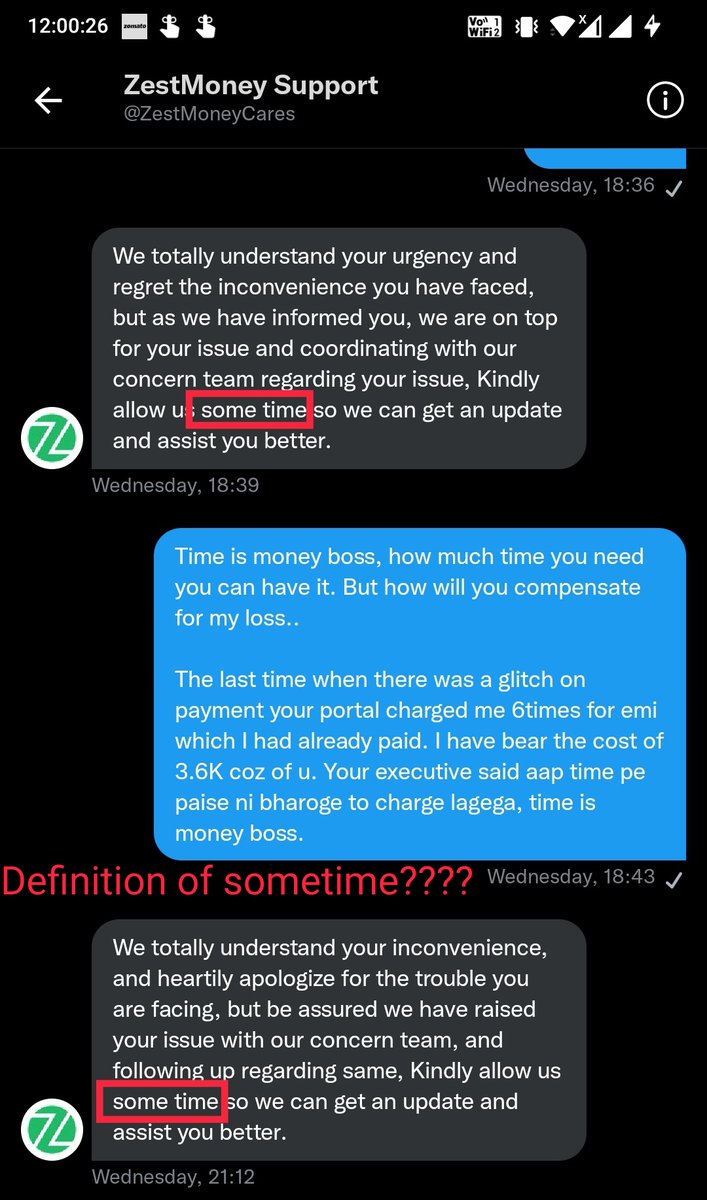 SayzFaizIraqui's tweet image. The story of @ZestMoney @ZestMoneyCares  &amp;amp; sometime 😂 
The way they fool customers it&apos;s like they feel everyone in India is a villager and will be flattered by their Inglissssss 
Nothing tangible no specific dates #falsecommitments
#unprofessional 

@BandBajaateRaho @ramanniep