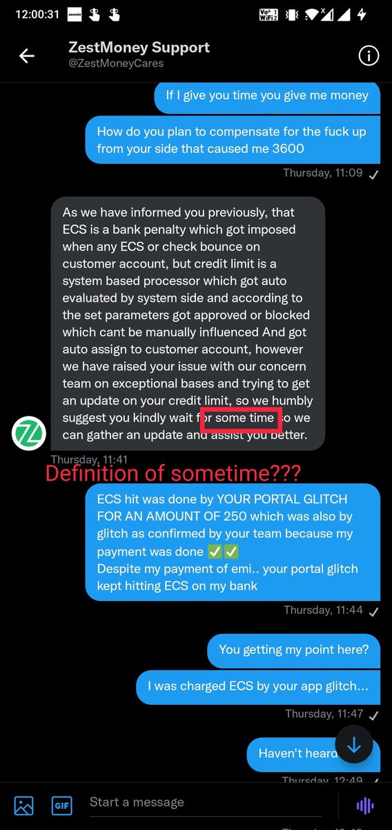 SayzFaizIraqui's tweet image. The story of @ZestMoney @ZestMoneyCares  &amp;amp; sometime 😂 
The way they fool customers it&apos;s like they feel everyone in India is a villager and will be flattered by their Inglissssss 
Nothing tangible no specific dates #falsecommitments
#unprofessional 

@BandBajaateRaho @ramanniep