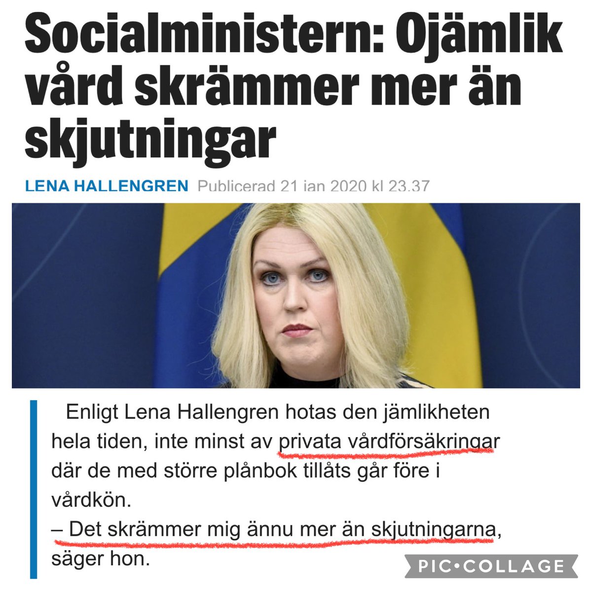 jonsson_henrik's tweet photo. Vänsterns groteska människosyn i sin prydno: att folk mördar varandra är ett mindre problem än att somliga betalar extra för vård — EFTER att de redan betalat för den gemensamma vården.

Kort sagt: jämlik misär är bättre än differentierat välstånd. Det är vämjeligt. https://t.co/YhptG8DjQ4