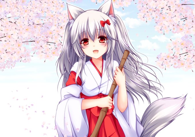 ほたてねこまじんさん( @HhotateA_xR )からのご依頼でした!再度のご依頼ありがとうございました(*'▽') 巫女+けも耳 もふもふで素晴らしいどすえ 