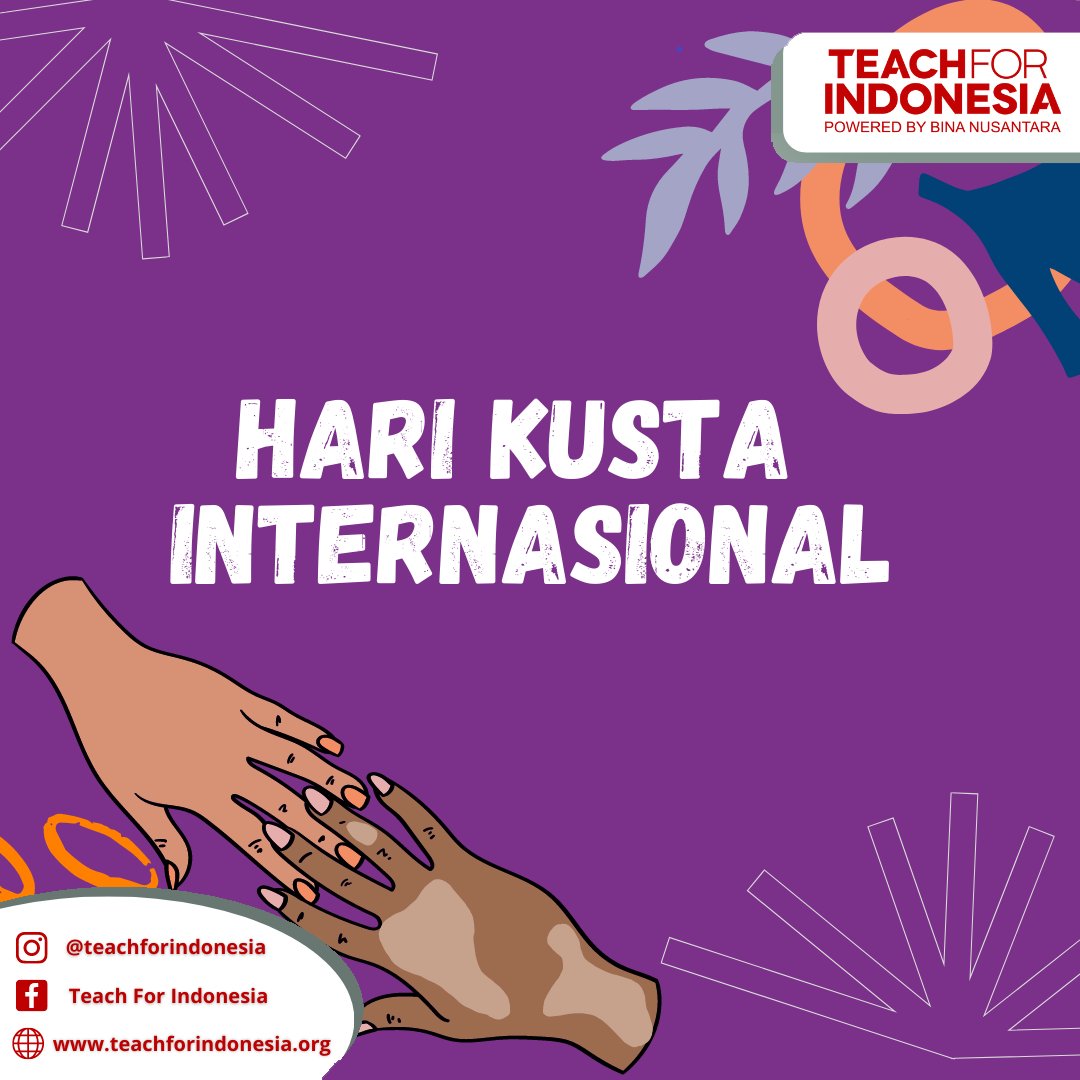 Selamat Memperingati Hari Kusta Internasional 25 Januari 2022.

Mari lebih peduli, menghilangkan stigma negatif dan mencegah diskriminasi. Jauhi kustanya, bukan orangnya.

#teachforindonesia
#binusuniversity
#fosteringandempowering
#harikustasedunia