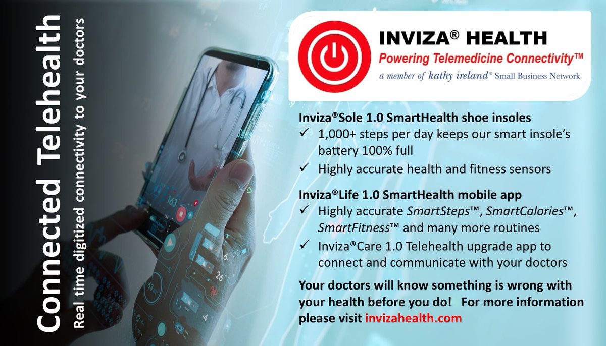 This is why my co-founders & I started INVIZA®HEALTH invizahealth.com makers of #selfcharging highly #accurate Inviza®Sole 1.0 #SmartHealth #SmartFitness #SmartSafety insoles & Inviza®Life 1.0 mobile app w/ #vitalsigns & #SmartWeight™ trend tracking #CHF #digitalhealth