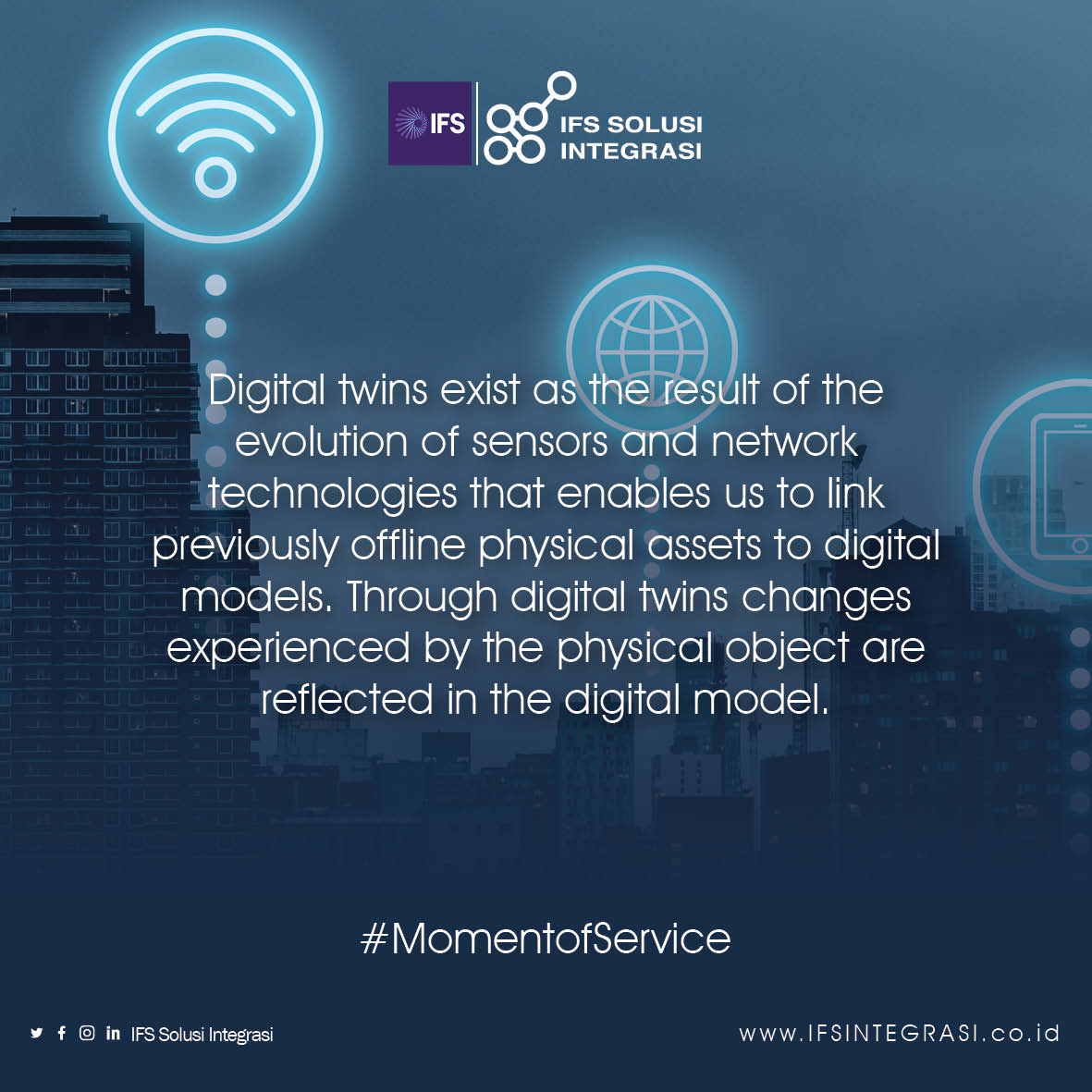 ISIntegrasi's tweet photo. When the real world, meets the digital world.
A digital twin is a virtual representation of a physical asset.
#Mometnofservice #ISIntegrasi #Digitaltwins https://t.co/szlrxJqna8