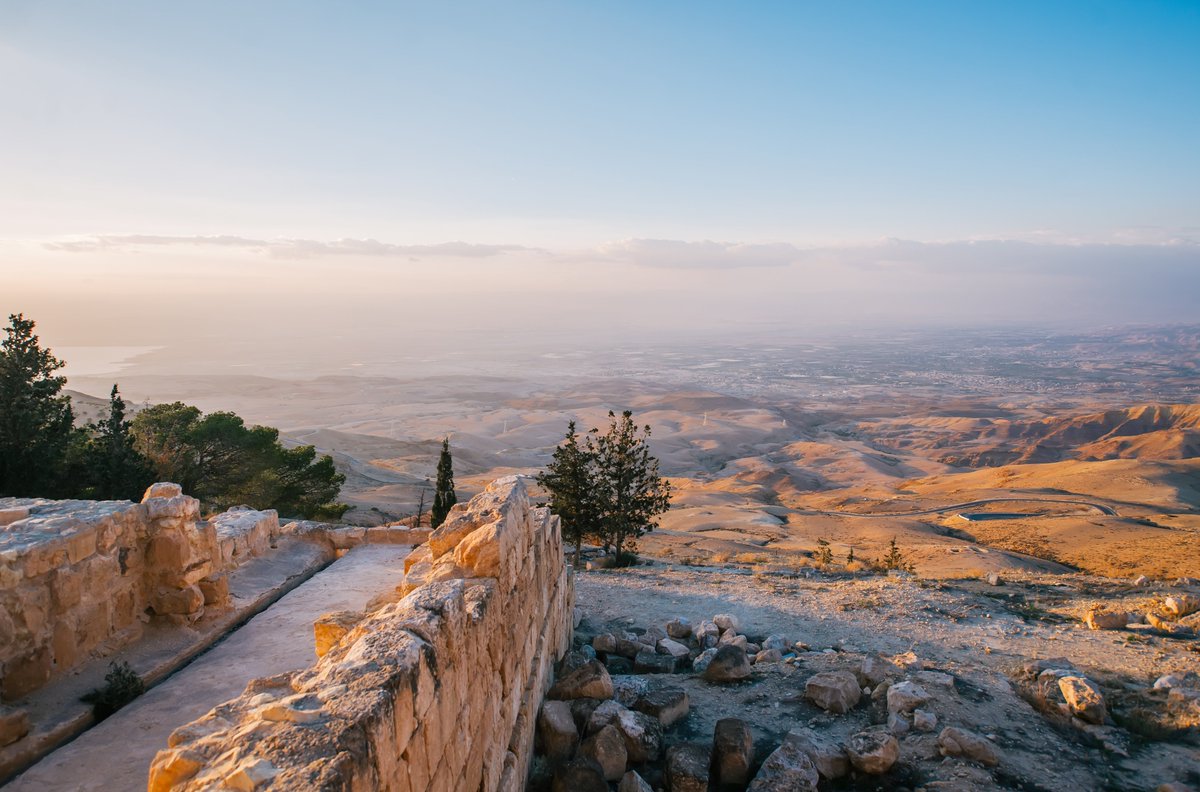 HananyaNaftali's tweet image. This is the view of the Holy Land from Mount Nebo in Jordan. 

Mount Nebo is mentioned in the Bible as the place where Moses was granted a view of the Promised Land before his death.