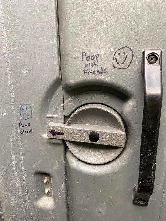 Poop alone or with friends